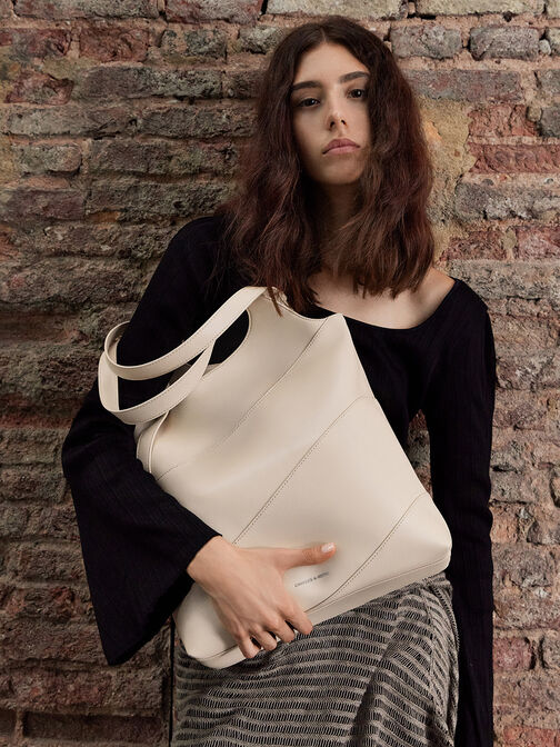 Trin Tote Bag, Oat, hi-res