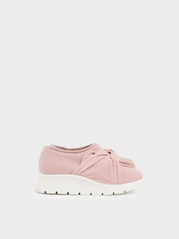 Girls&apos; Neoprene Slip-On Sneakers, Pink, hi-res