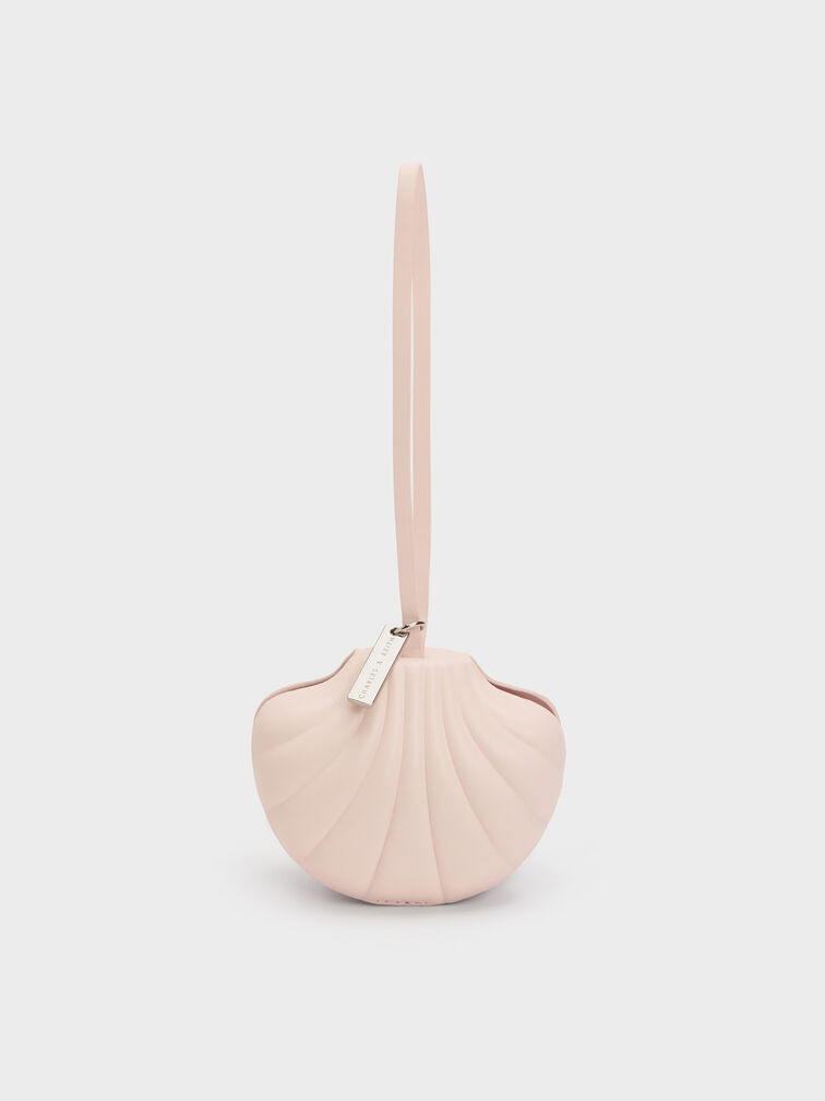 Seashell Swirl-Print Tote Charm, Pink, hi-res