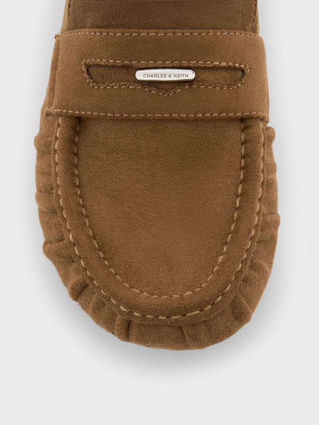 Mocasines Penny fruncidos en efecto ante, Co&ntilde;ac, hi-res