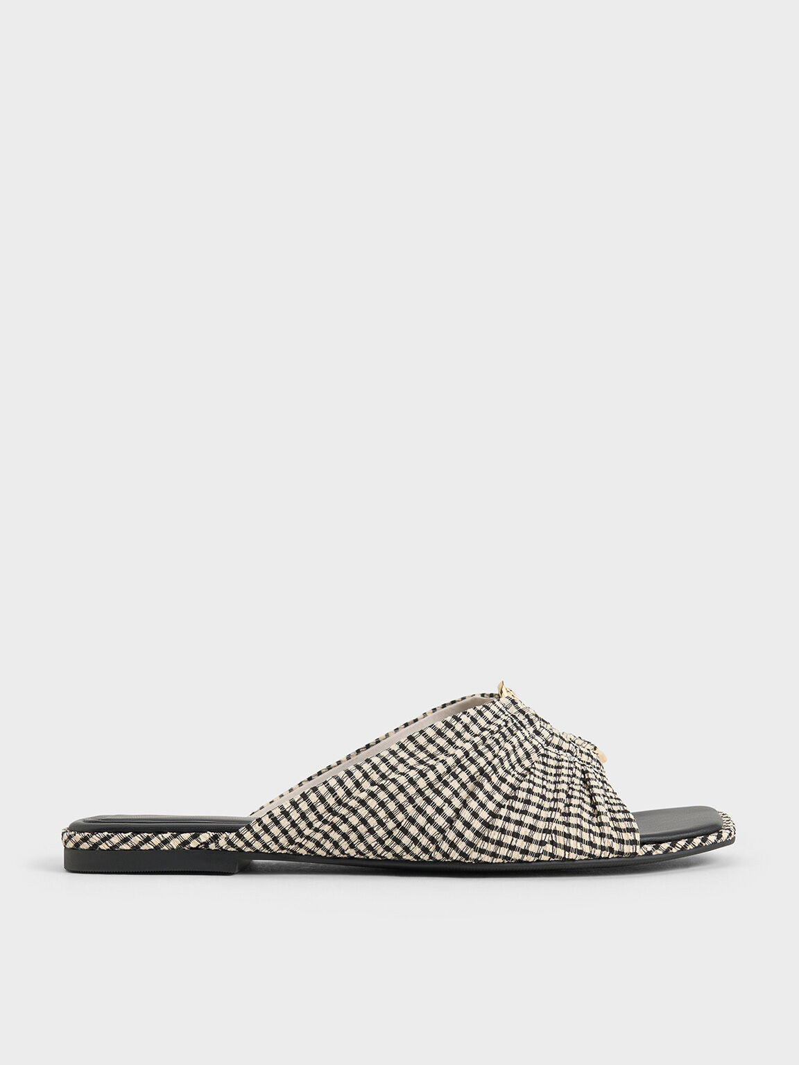 Black and white checkered sandals shop