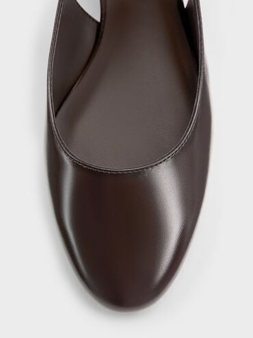 Block-Heel Slingback Mary Jane Pumps, Burgundy, hi-res