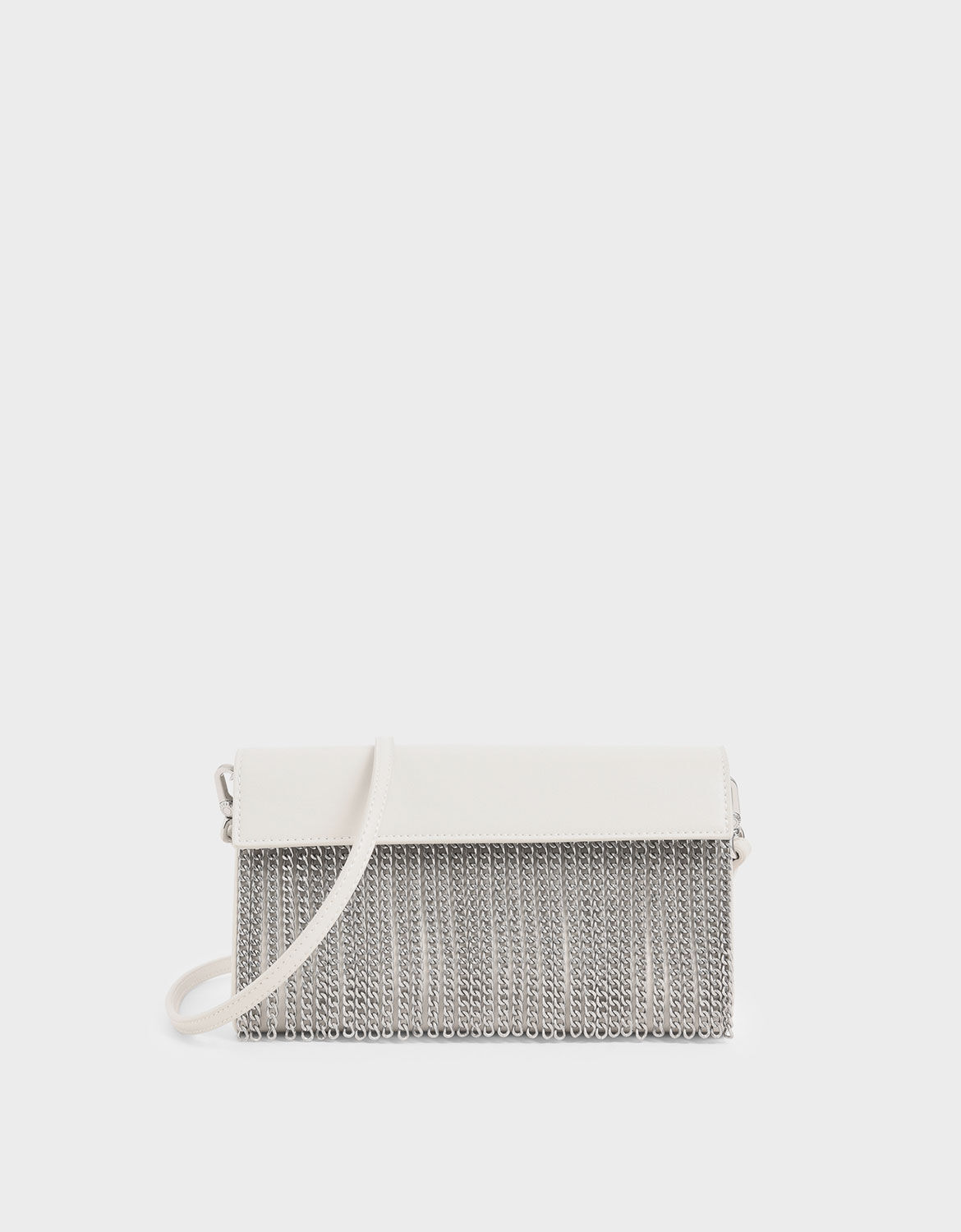black and cream clutch bag