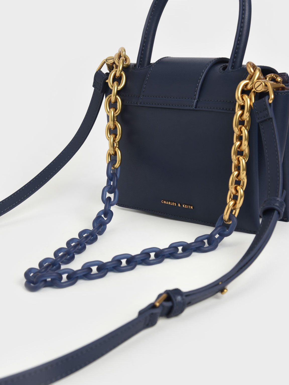 Chain Strap Mini Bag, Navy, hi-res