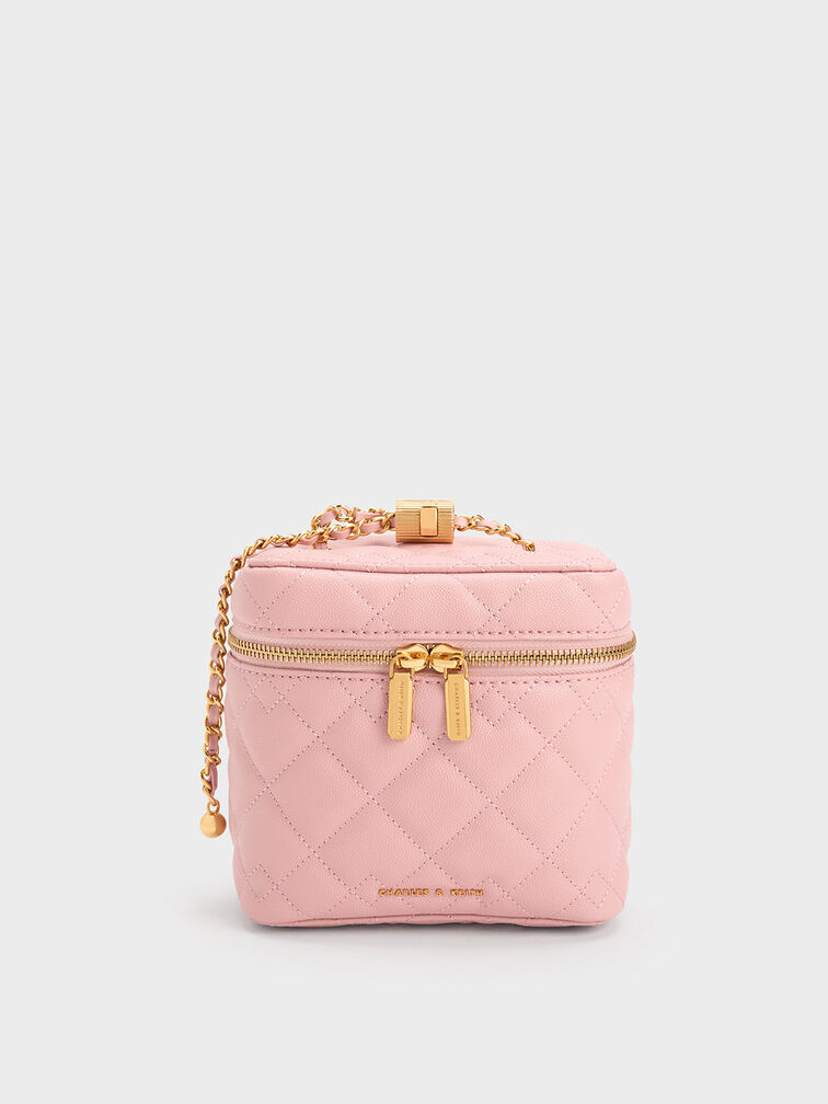 charles keith bag Baby Pink