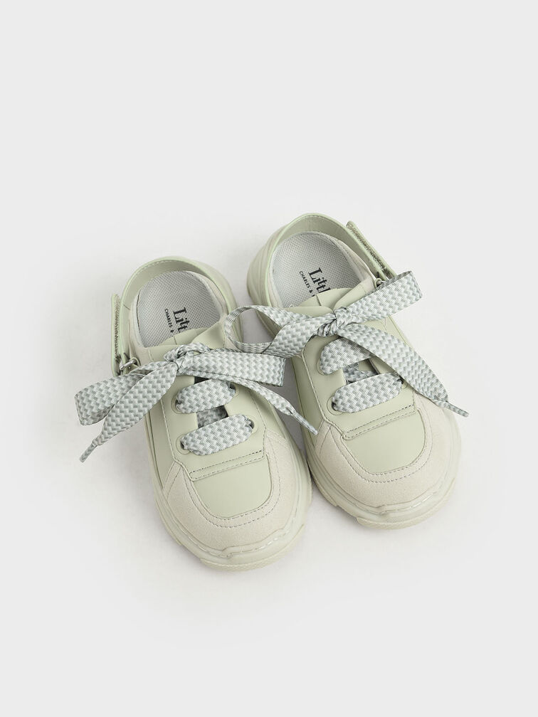 Girls' Slingback Sneakers, Mint Green, hi-res