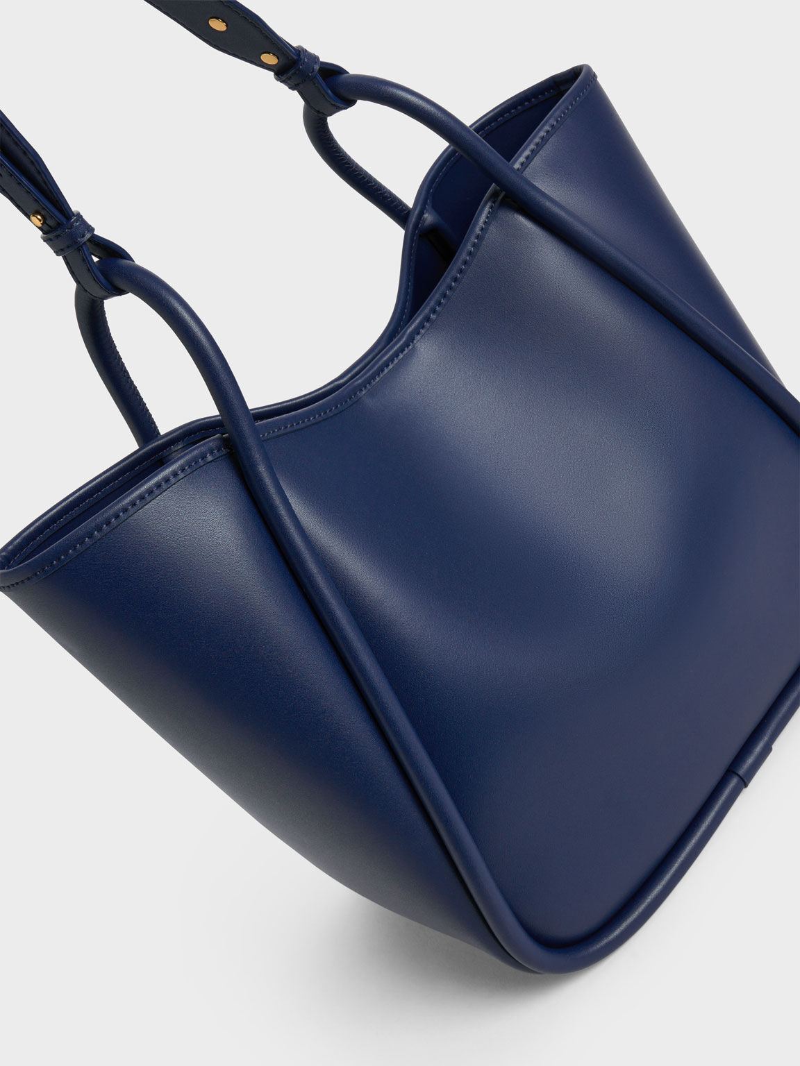Tubular Slouchy Tote Bag, Navy, hi-res