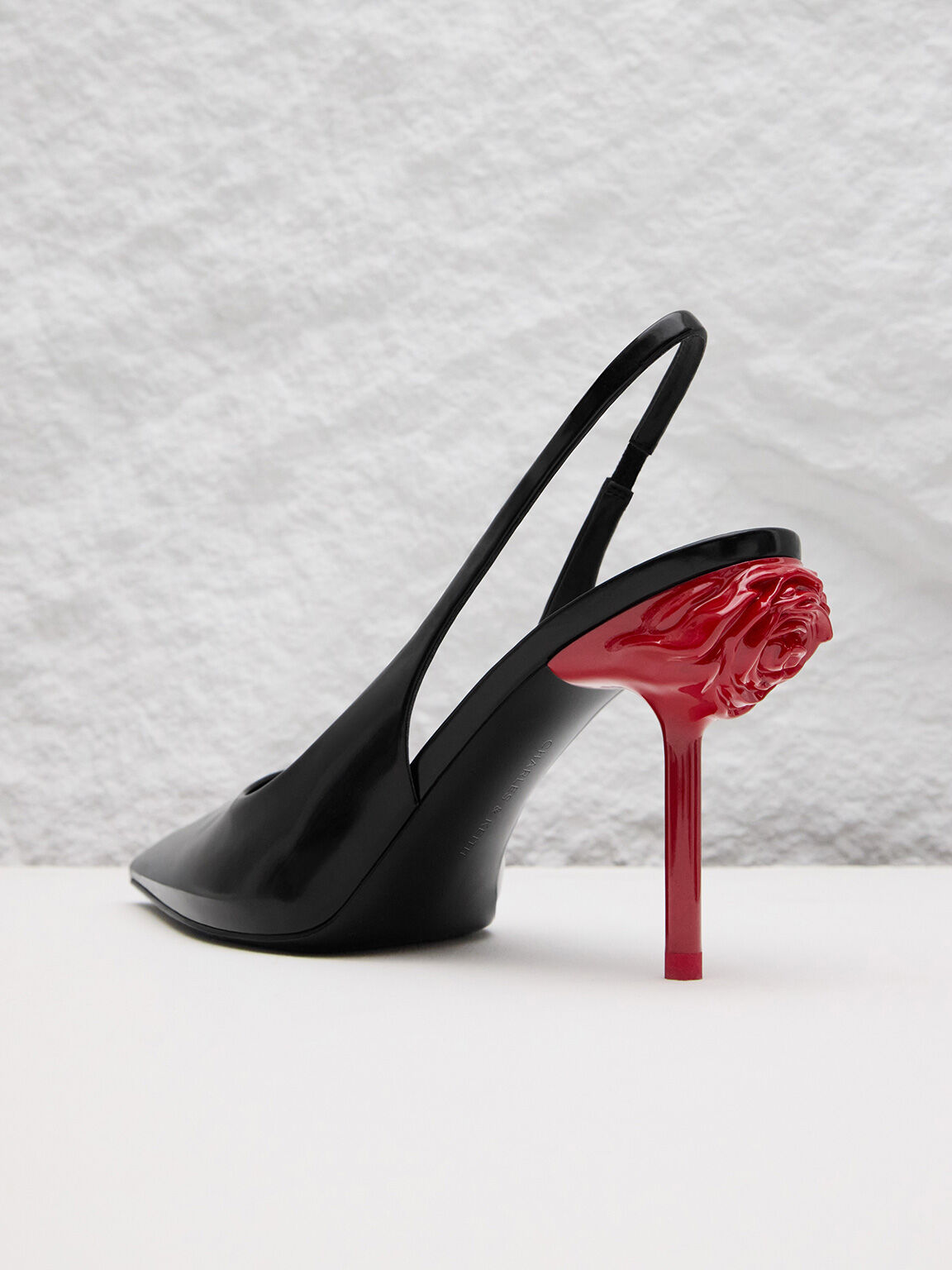 Black Box Flor Rose Heel Slingback Pumps CHARLES KEITH AE