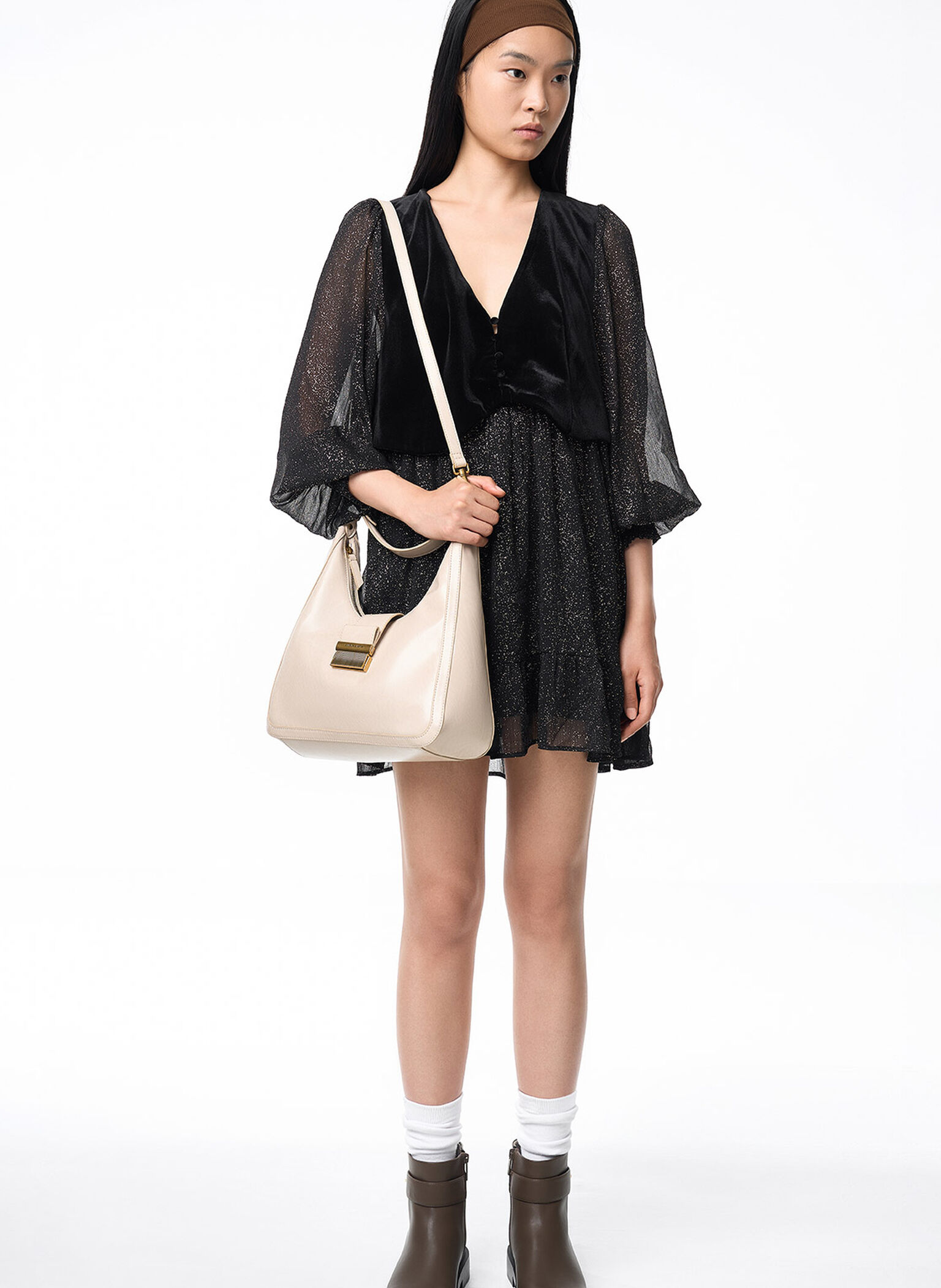 Charlot Hobo Bag, Oat, hi-res