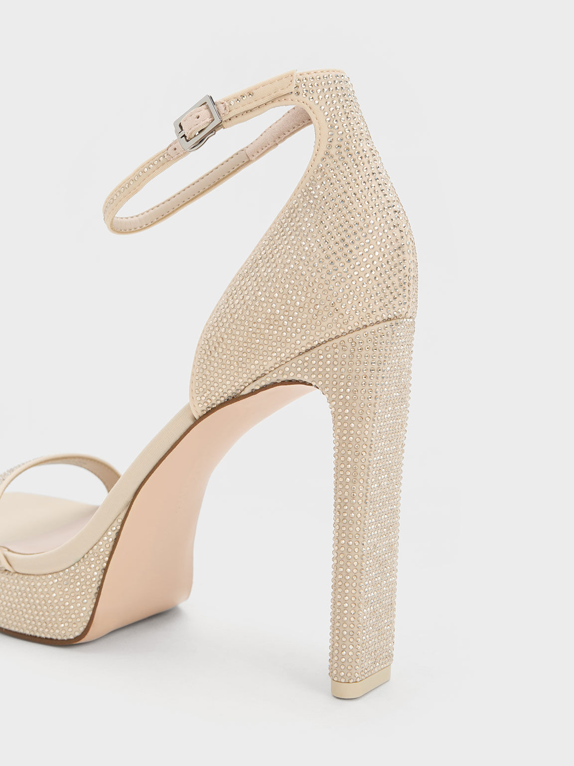 White ankle strap platform sandals top