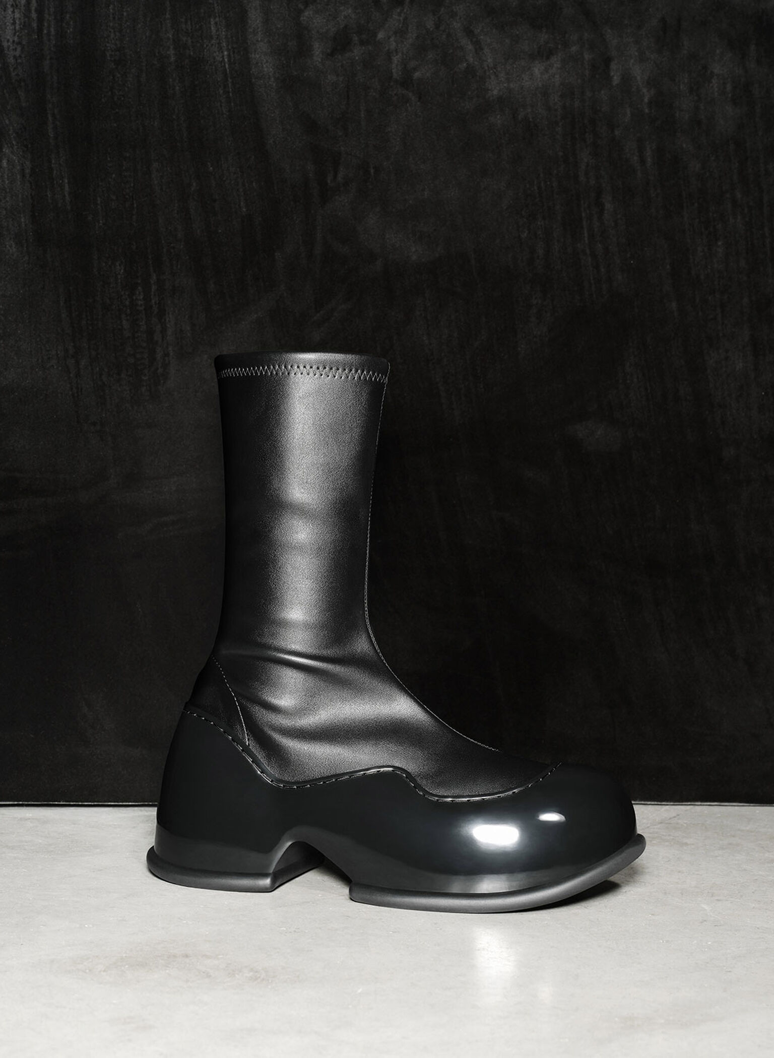 Pixie Patent Calf Boots, Black, hi-res