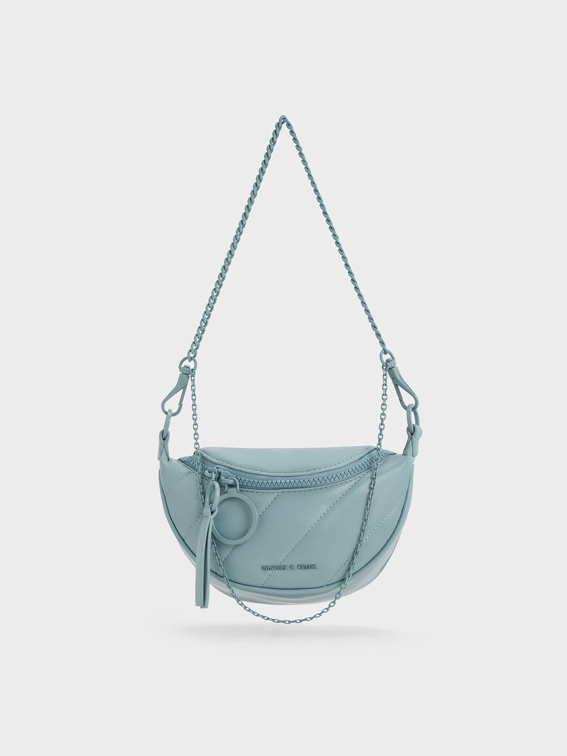 Philomena Half Moon Crossbody Bag Slate Blue