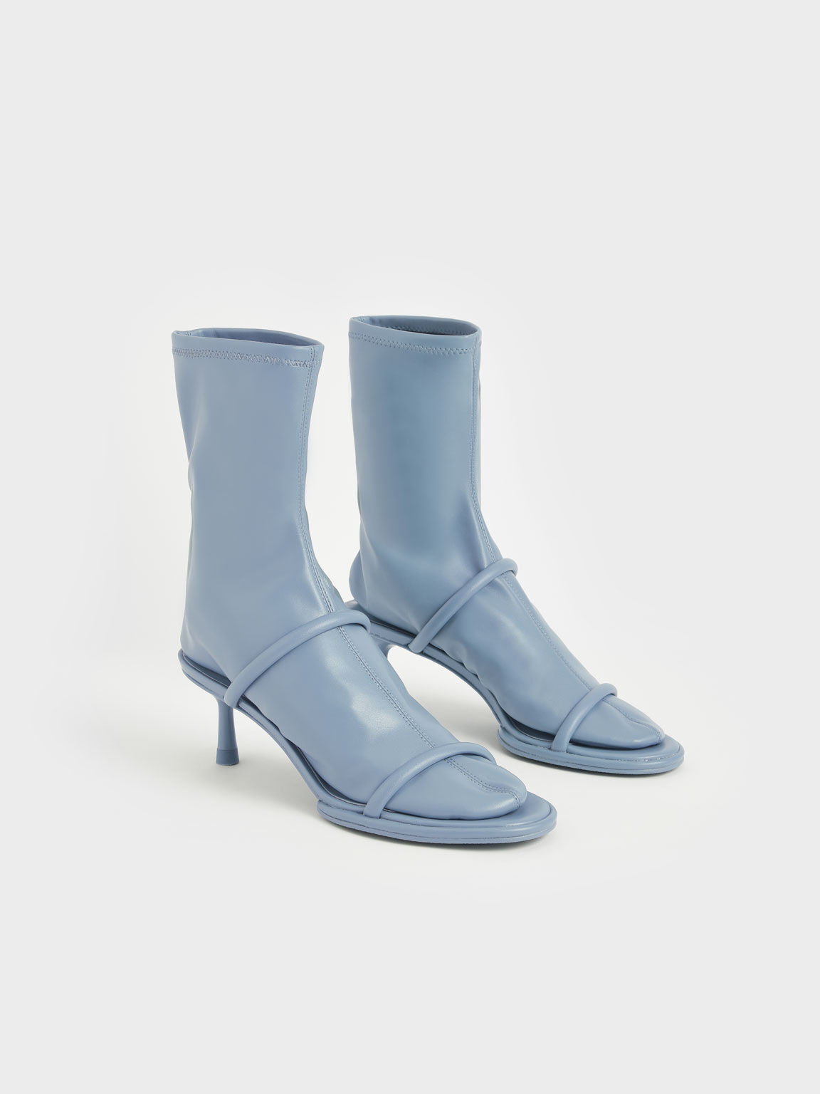 Lucile 細跟拖鞋襪靴, 藍色, hi-res