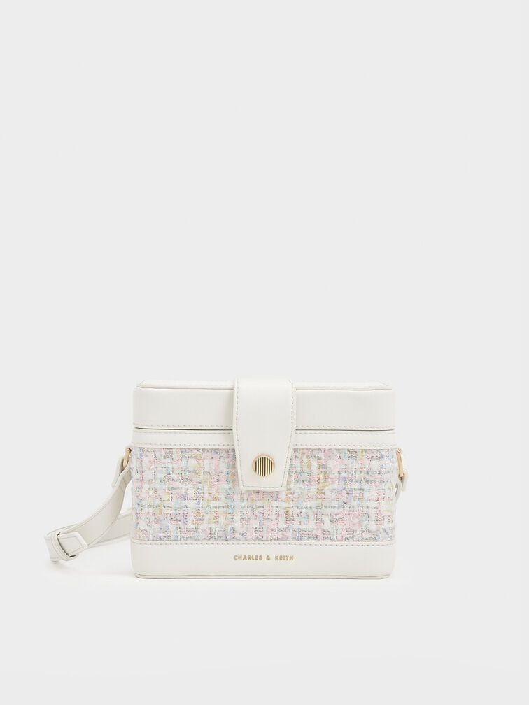 Bronte Tweed Boxy Crossbody Bag, Light Pink, hi-res