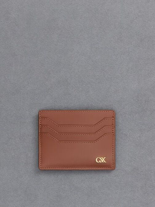 Carli Leather Multi-Slot Card Holder, Cognac, hi-res
