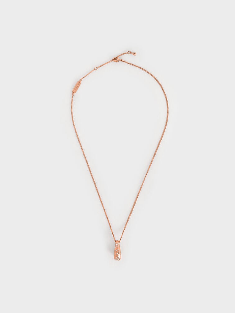 Collar Reverie con l�grima de cristal, Oro rosa, hi-res