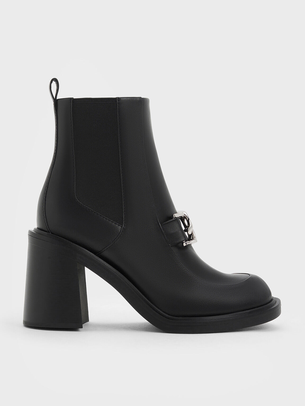 Gabine Block Heel Ankle Boots Black