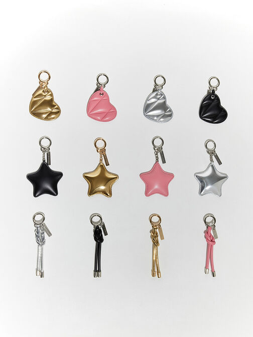 Star Mirror Charm, Noir, hi-res