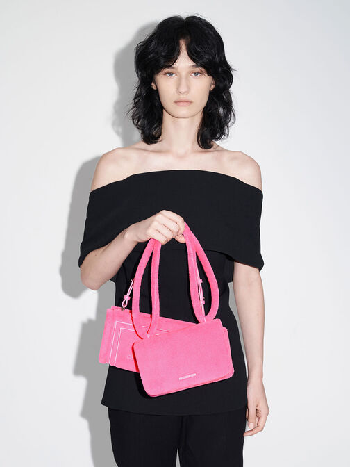 Bolso Loey texturizado, Rosa, hi-res