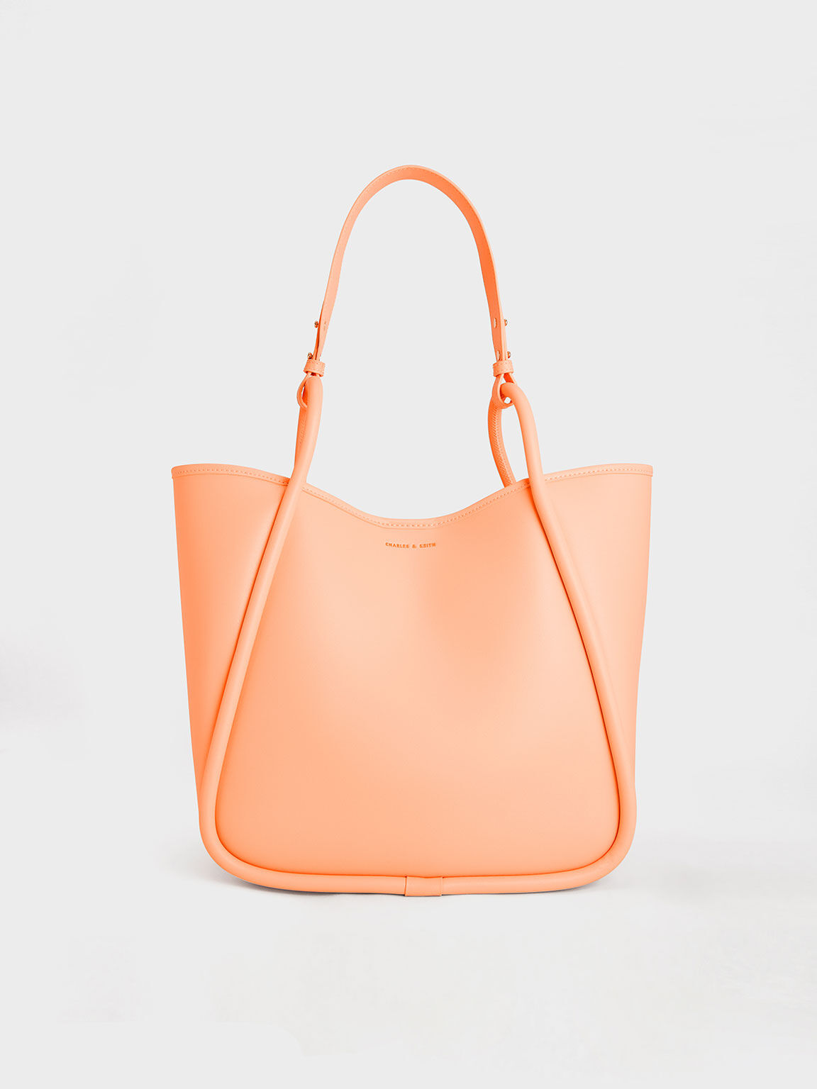 Circle Handle Tote Bag, Orange, hi-res