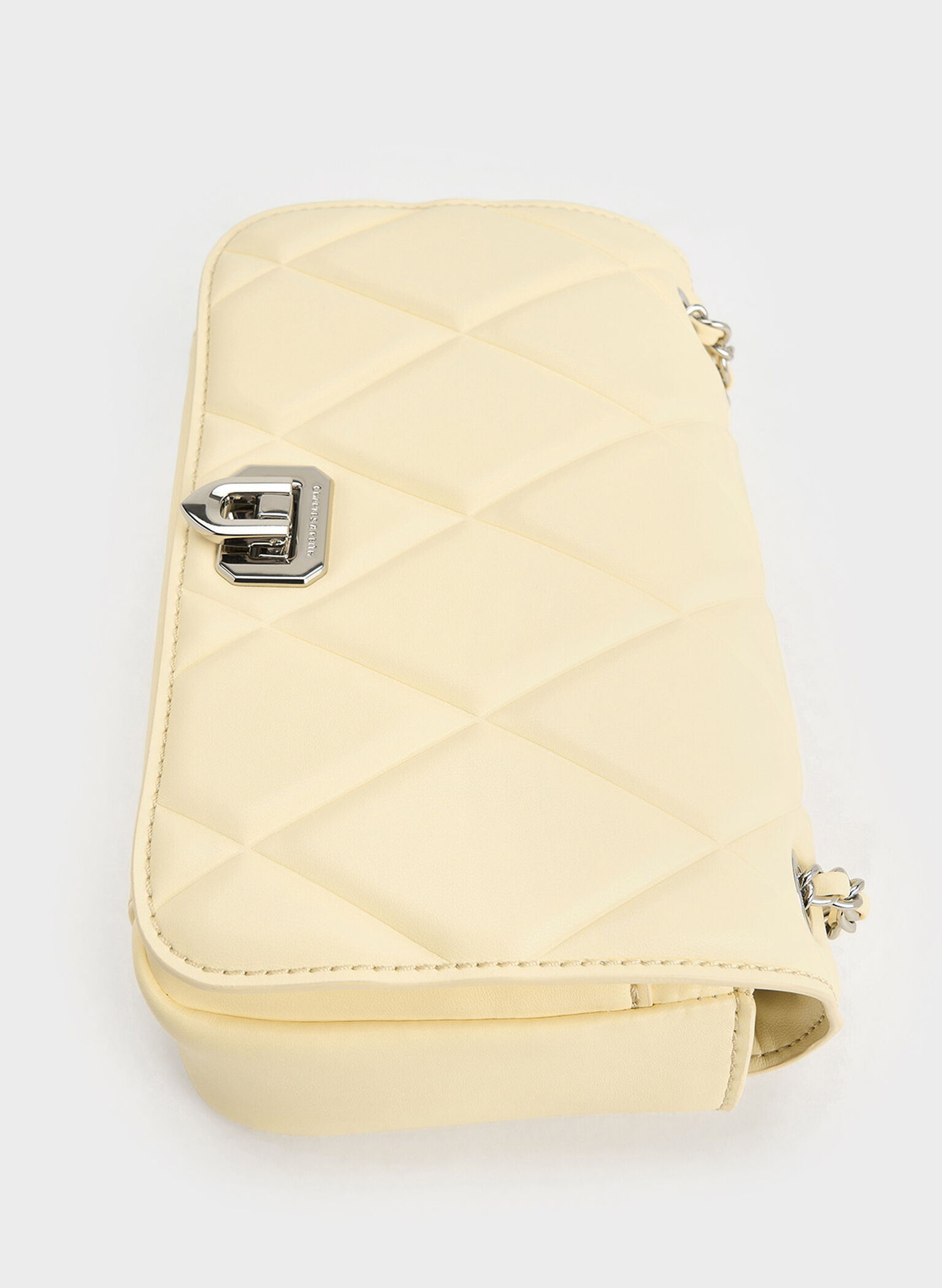 Bolsa de ombro Arwen Diamond Quilt, Butter Yellow, hi-res