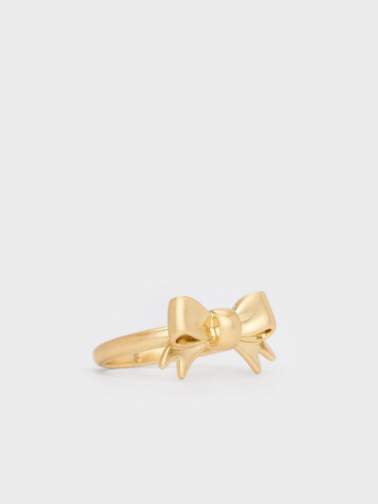 Paige Ribbon Ring, Brush Gold, hi-res