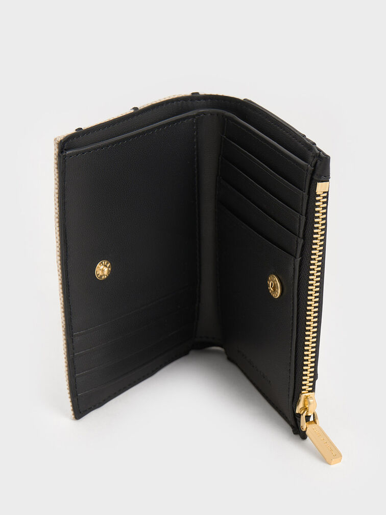 Eleni Canvas Chevron Wallet, Multi, hi-res
