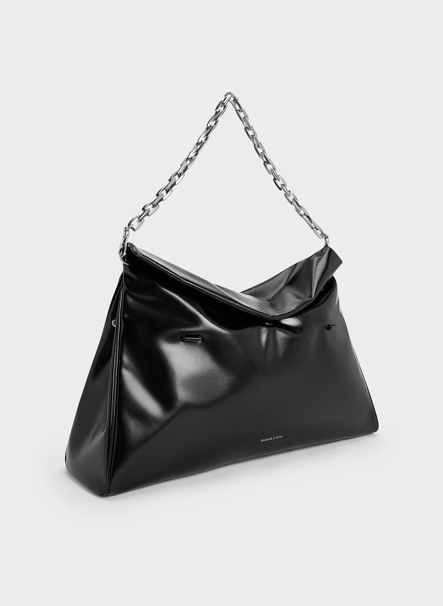 Andromeda Chunky-Chain Trapeze XL Tote Bag, Noir, hi-res