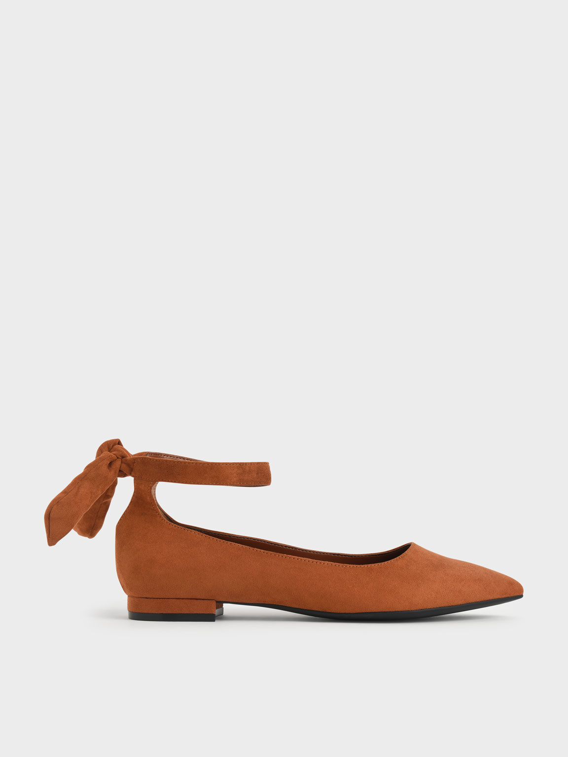 Textured Ankle Ballerina - CHARLES & KEITH HK