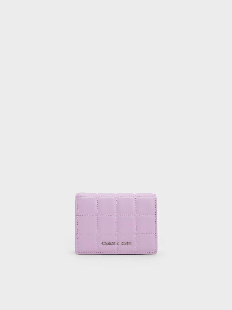 Quilted Mini Short Wallet - Lilac