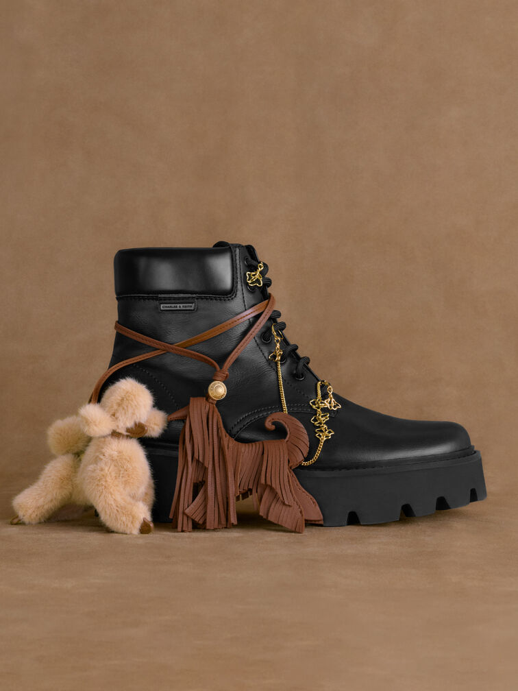 Ripley Ridged-Sole Ankle Boots, Black2, hi-res