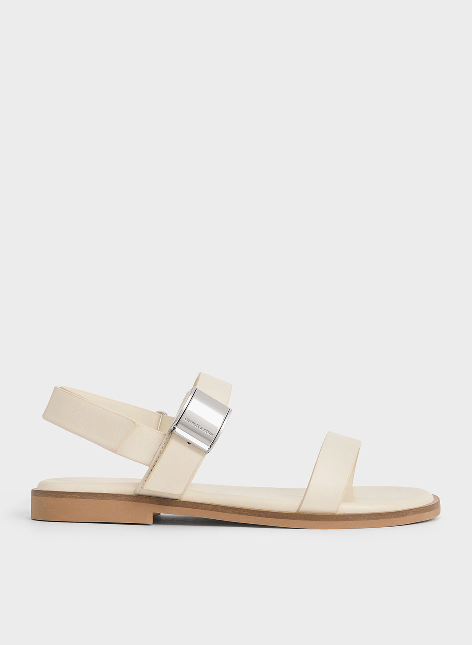 Girls' Yvette Double Strap Sandals, Chalk, hi-res