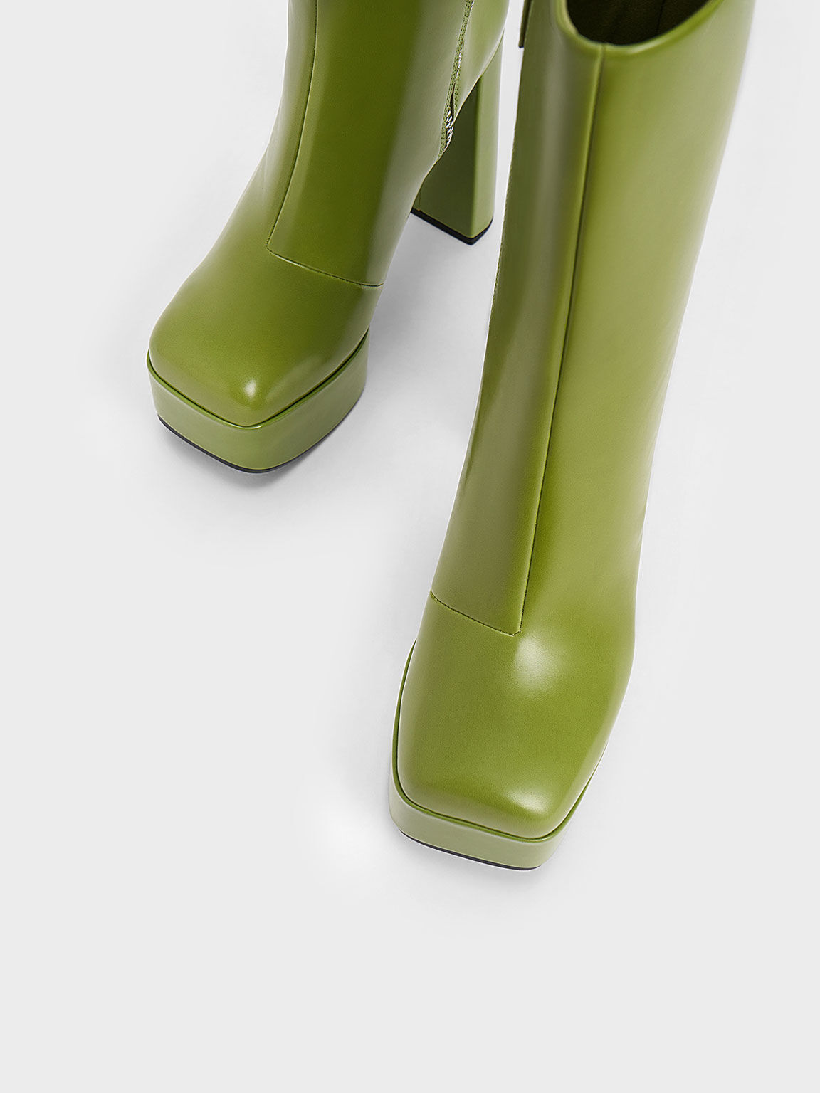 Corinth Blade Heel Boots, Green, hi-res