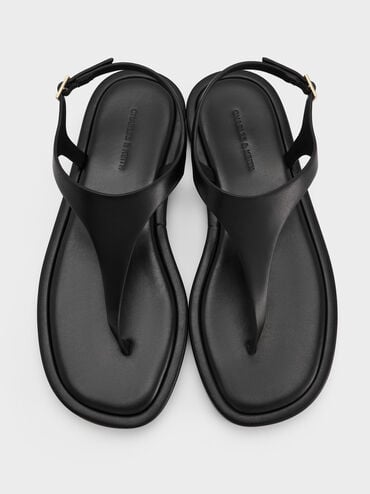 Sandales à bride arrière et boucle, Noir, hi-res