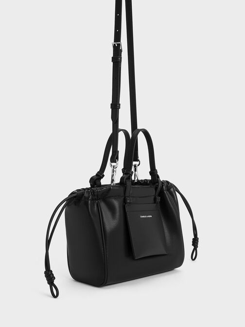 Babylon Drawstring Tote Bag, Noir, hi-res