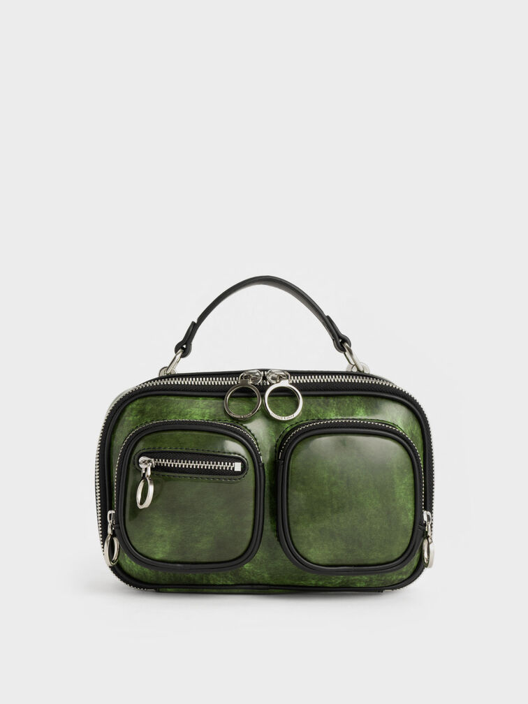 Green Multi-Pouch Crossbody Bag - CHARLES & KEITH US