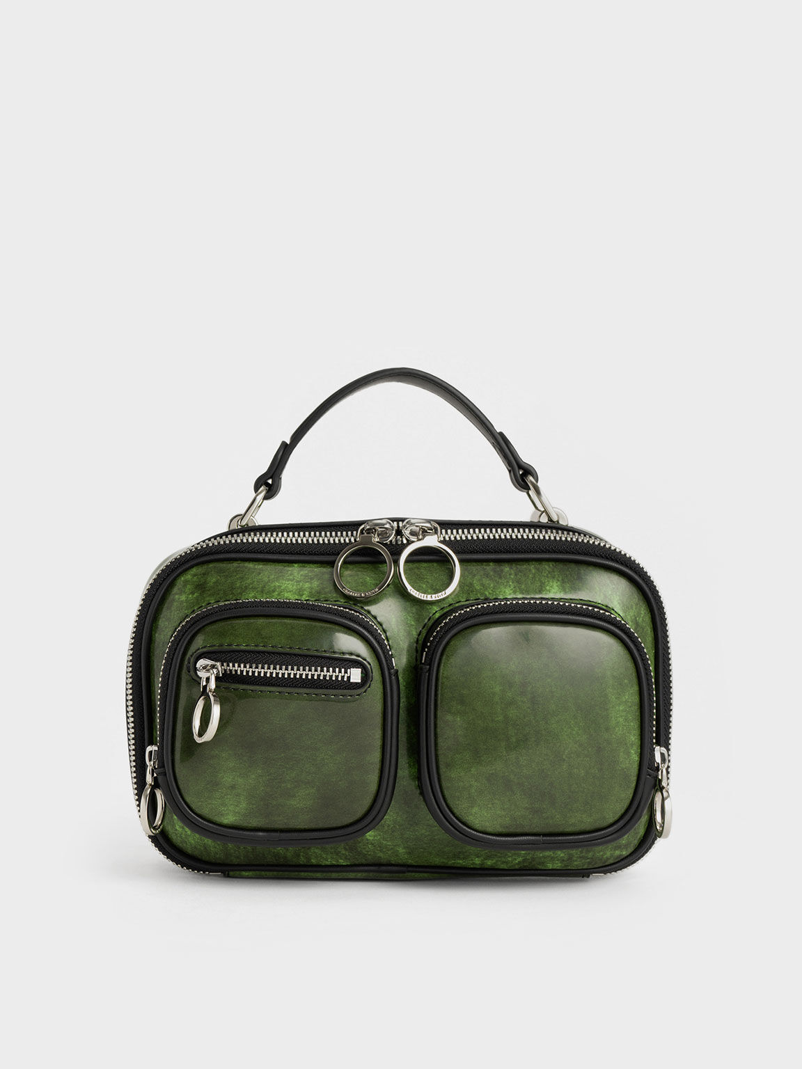 Multi-Pouch Crossbody Bag, Green, hi-res