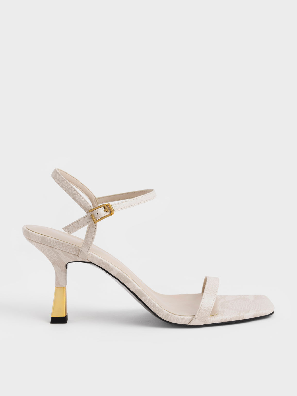 White snake sale print heels