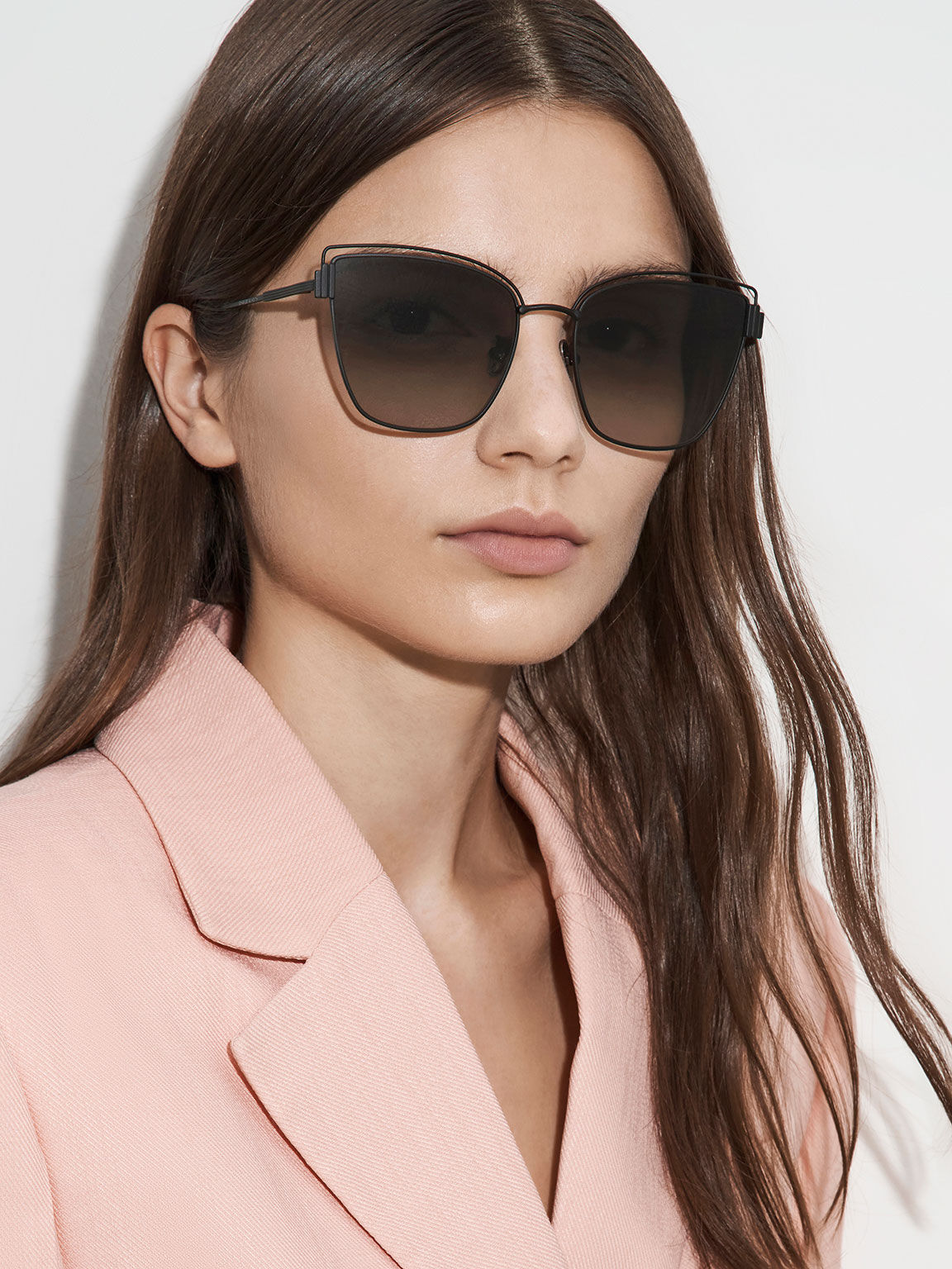 Wire frame cat eye glasses sales