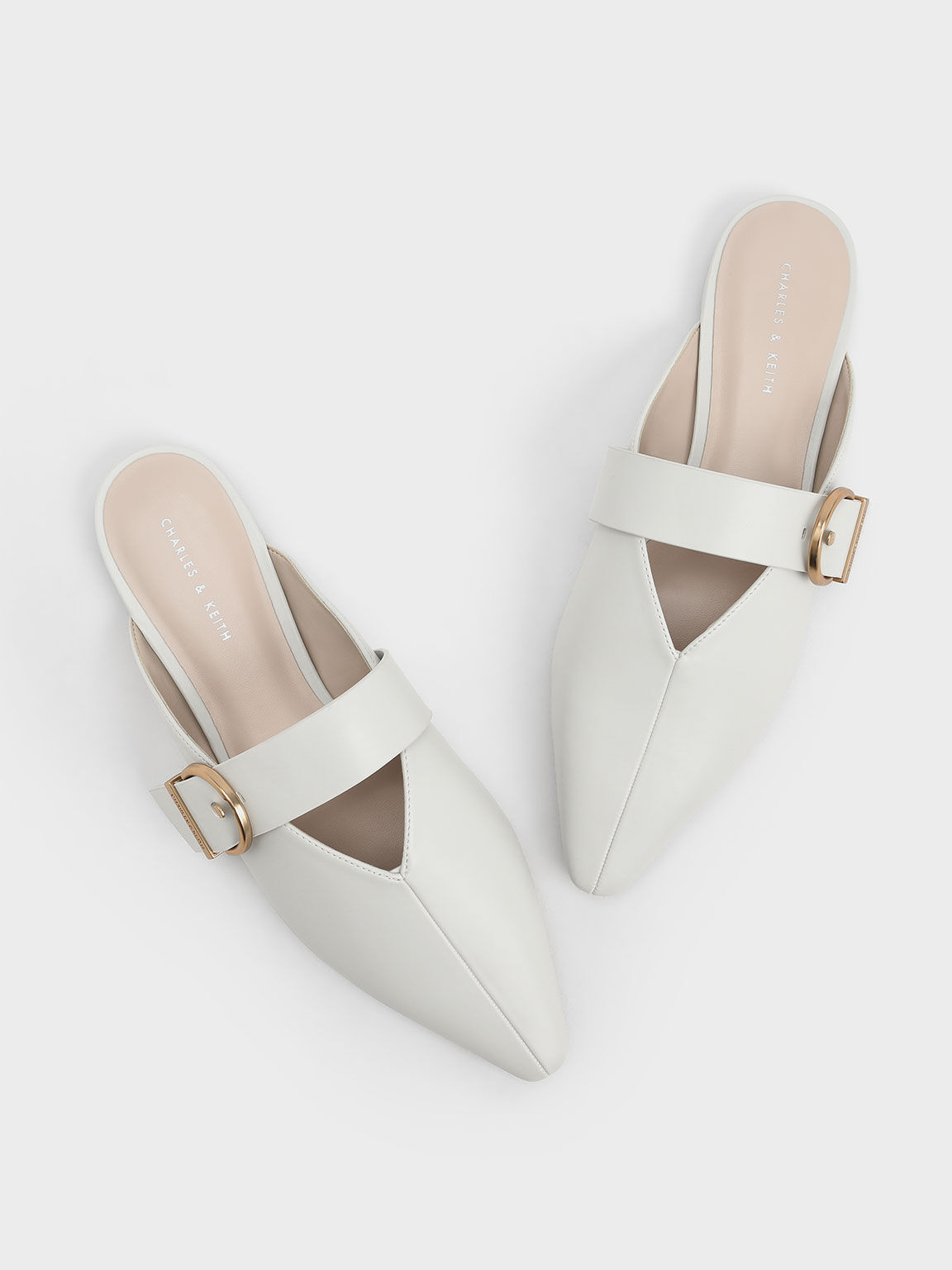 White mule best sale flats