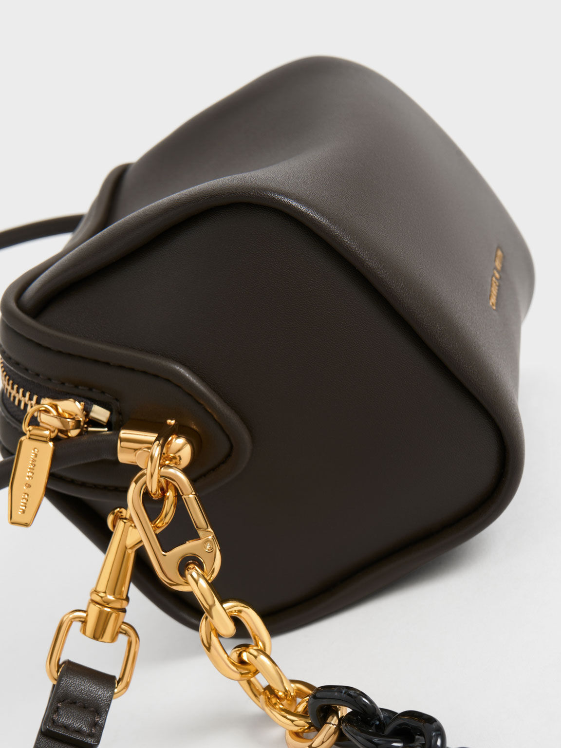 Ridley Chain-Link Boxy Bag, Dark Moss, hi-res