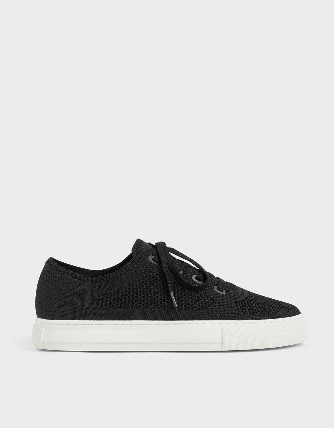 Knit lace up sneakers clearance