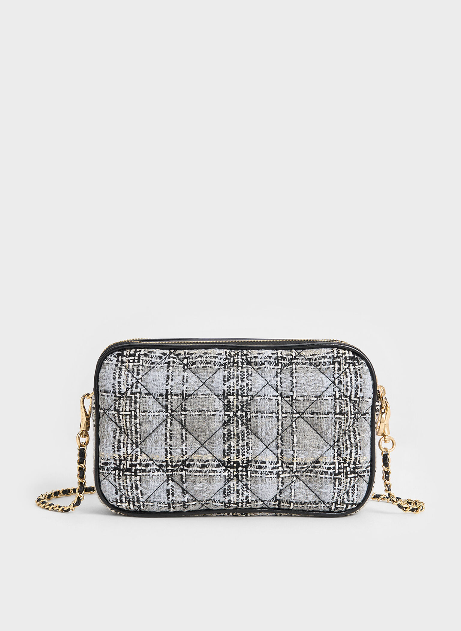 Mini Apfra Tweed Quilted Crossbody Bag, Multi, hi-res