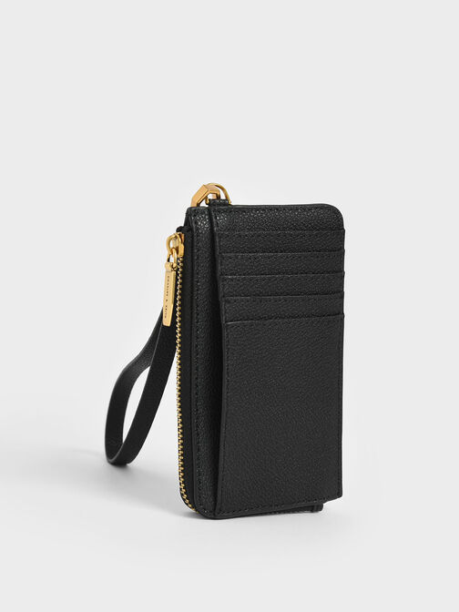 Multi-Slot Wristlet Card Holder, Black, hi-res