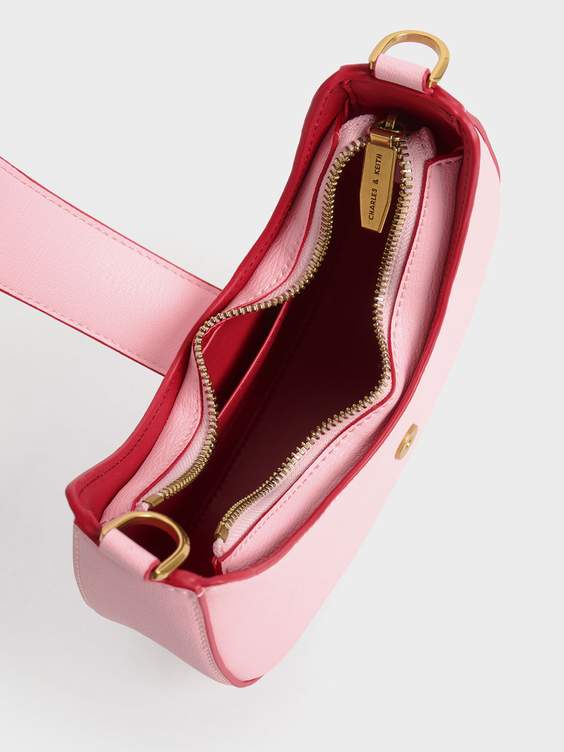 Gabine Belted Hobo Bag, Pink, hi-res