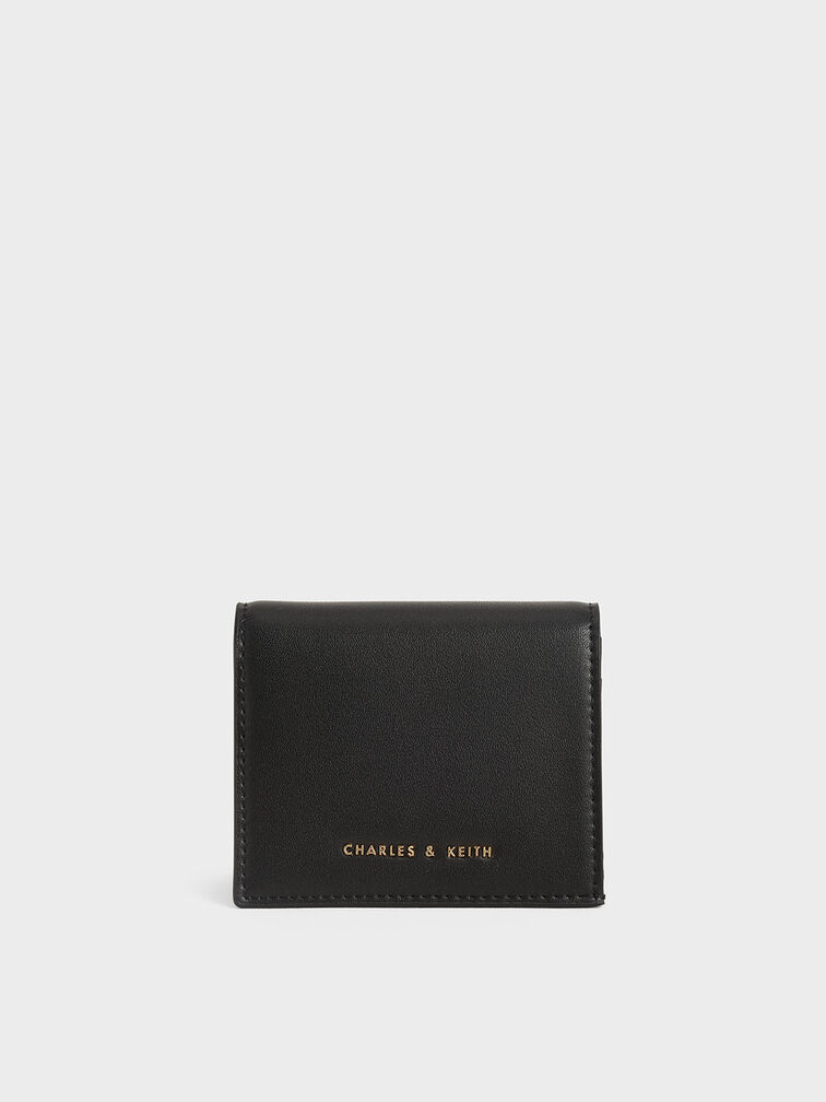 Bi-Fold Small Wallet, Black, hi-res