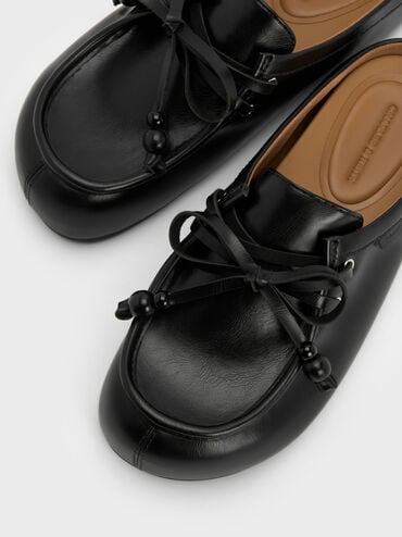 Gale Beaded-Lace Mules, Black, hi-res