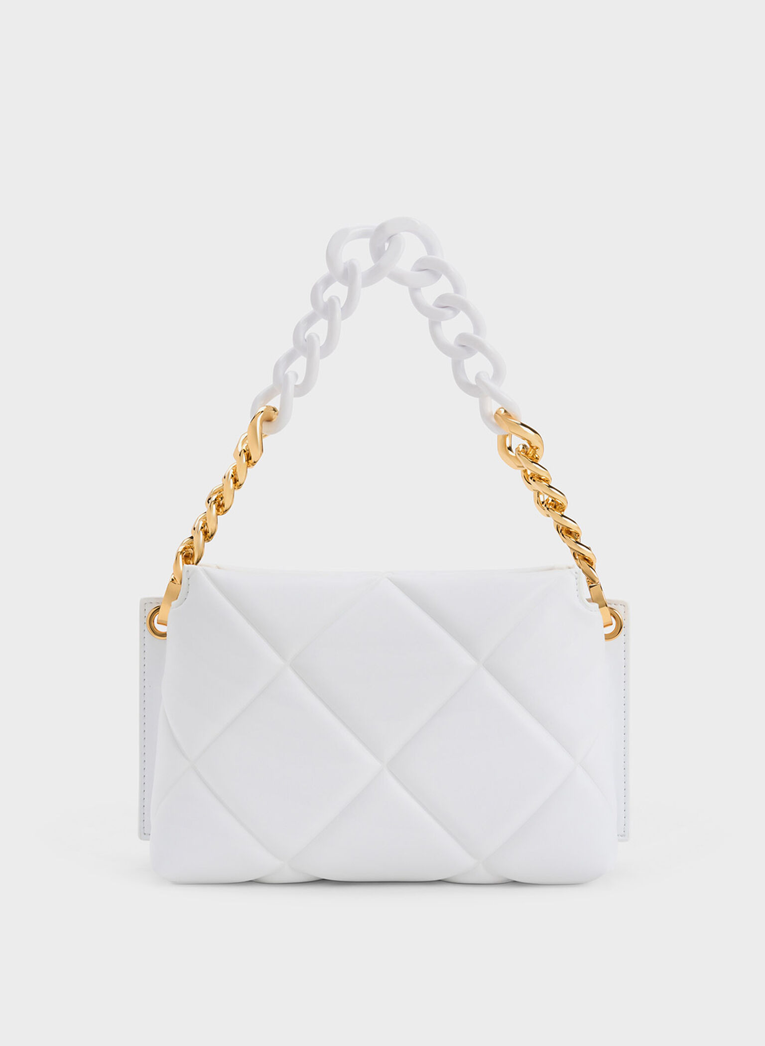 Buy C-CUT DETAIL WHITE QUILTED HANDBAG for Women Online in India