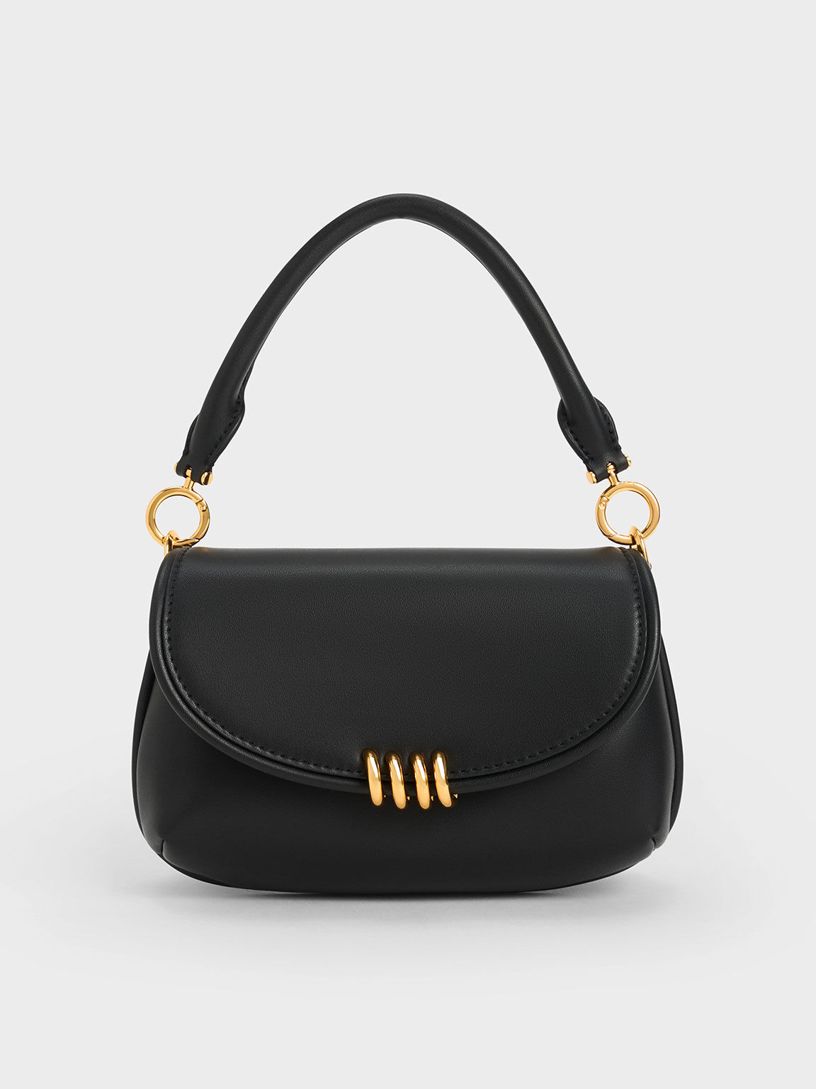 Osiris Metallic Accent Curved Bag, Black, hi-res