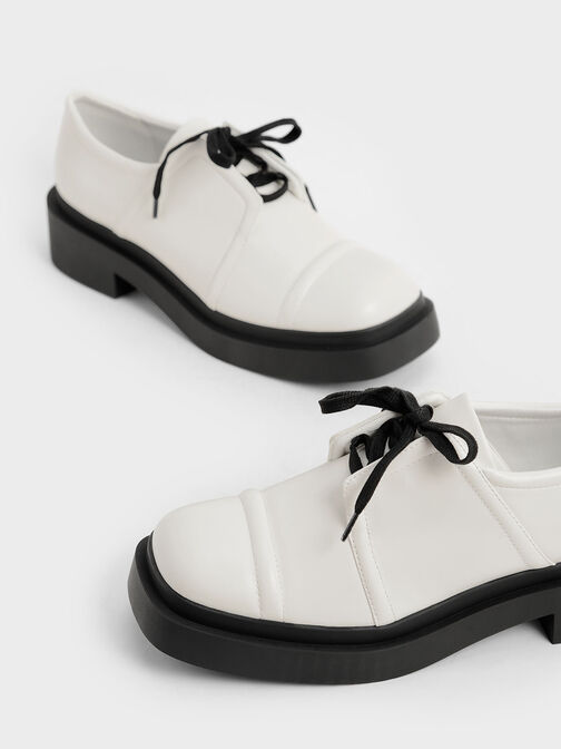Lace-Up Chunky Oxfords, Chalk, hi-res